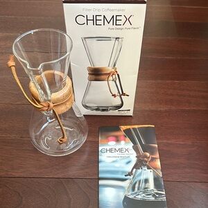 Chemex 3 Cup Glass Coffeemaker with Leather Tie